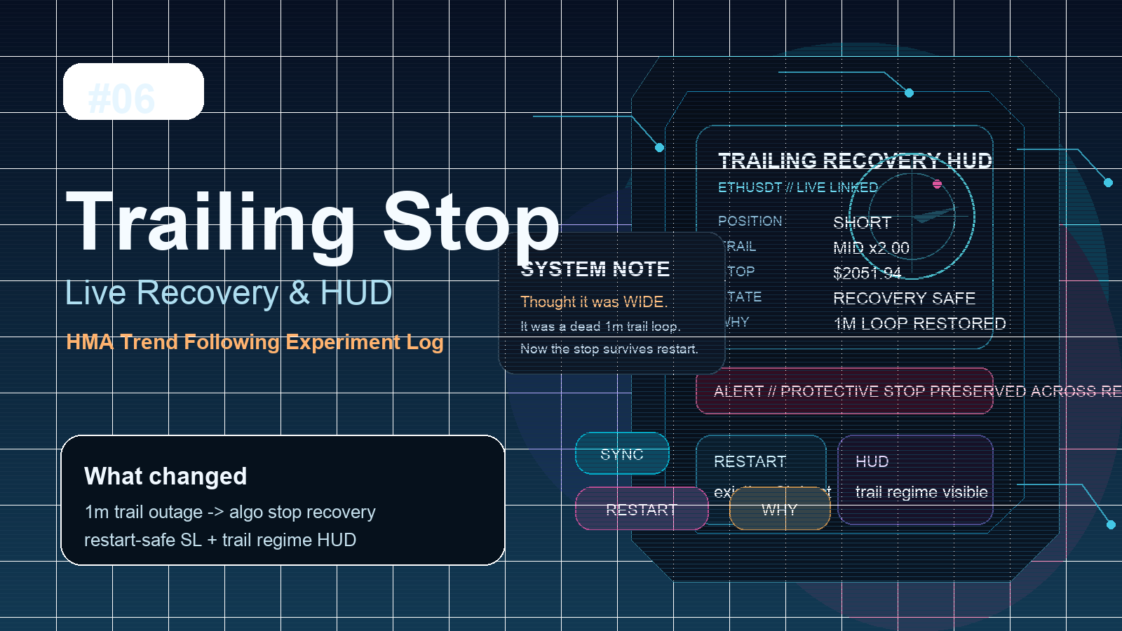 사이버네틱 게임 콘솔 스타일의 트레일링 스탑 라이브 복구 썸네일